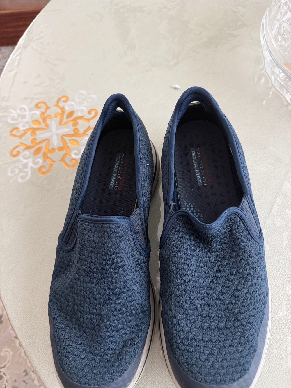 Skechers Men's Navy Knit Slip-On Casual Loafers